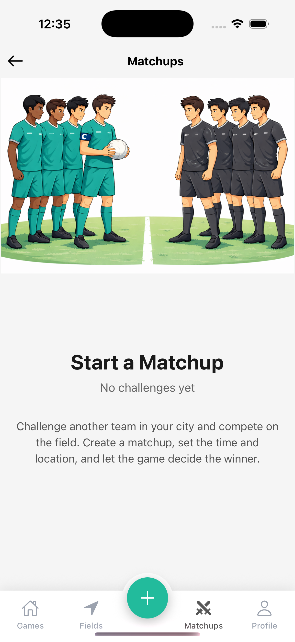 PickupPlay Matchups Screen